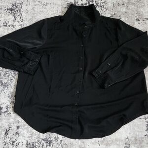 Torrid Black Shirt with Embellished Collar